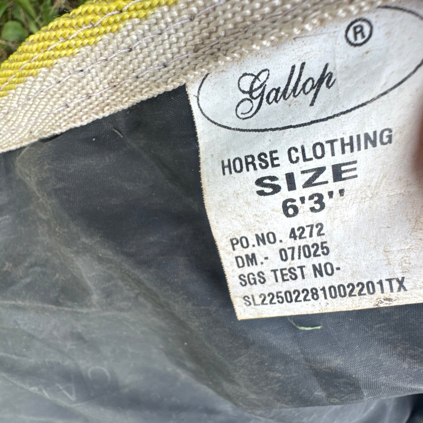 Gallop Trojan Size 6’3 Turnout Combo Rug 1200d 200gm Second Hand Horse Tack