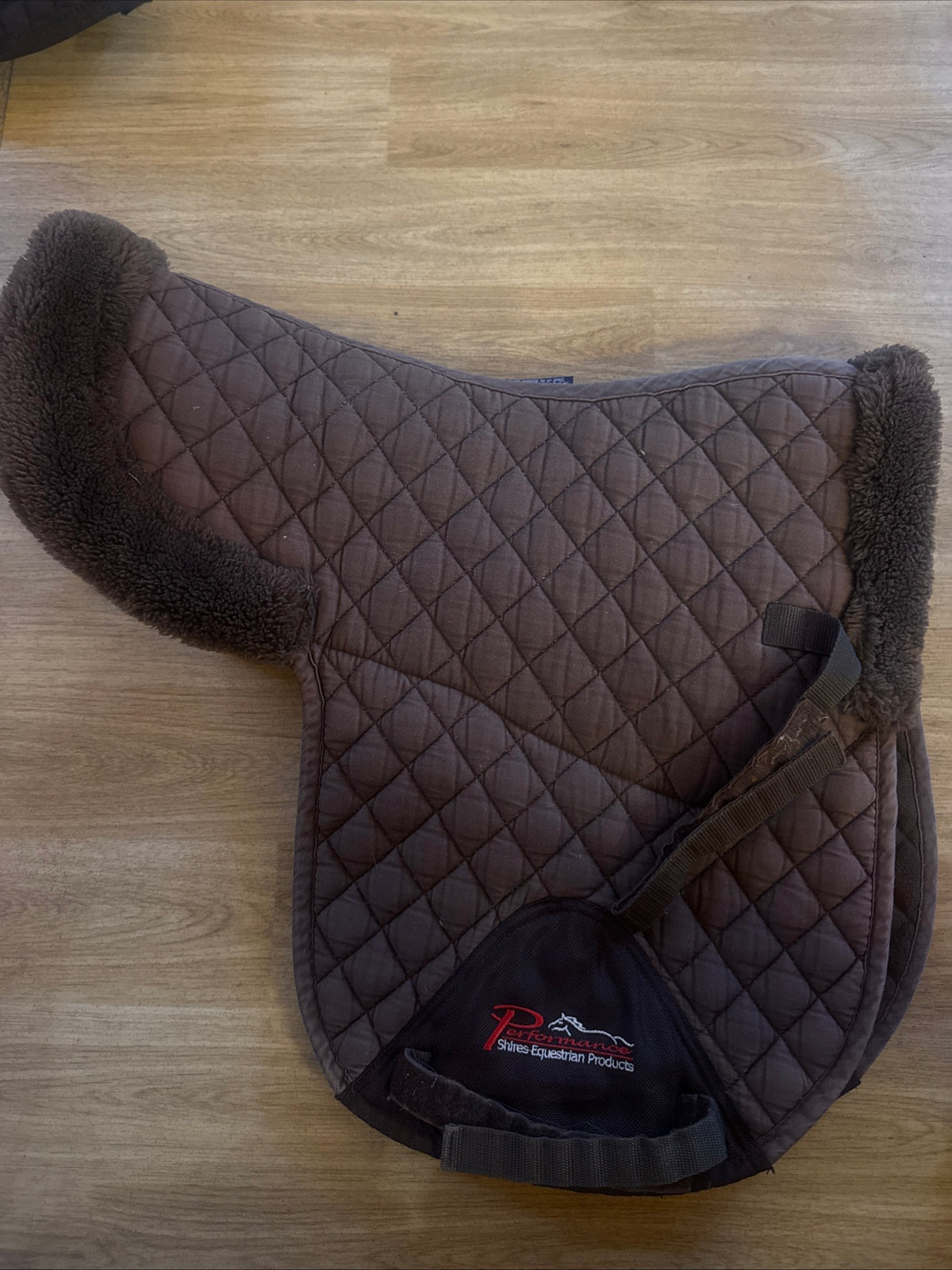Shires Brown Fluffy Lined Numnah Size Full  Showing Horses Hunting Show WH