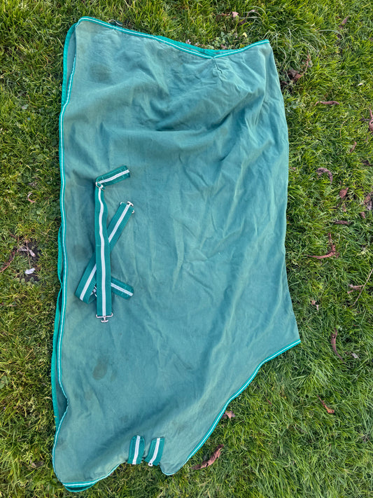Horseware Ireland Green Stable Sheet Summer Rug  6ft 6’0 Heavy Duty Cotton