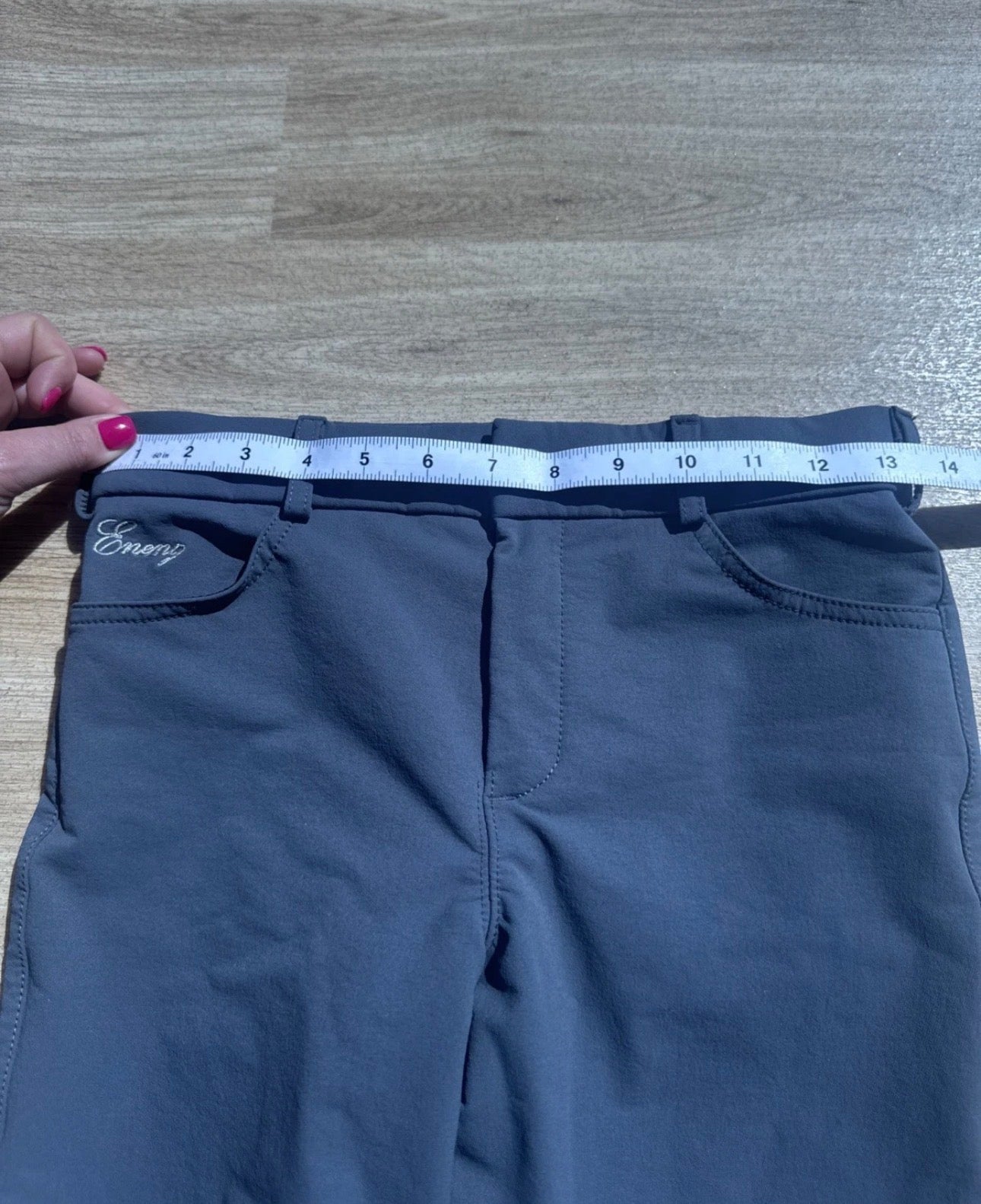 Eneng Grey Shell Stretchy Breeches 26” 28”  Ladies | Second Hand HorseRider Wear