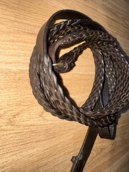Dark Brown Size Full 54” Plaited Reins Showing Show Hunter English #333