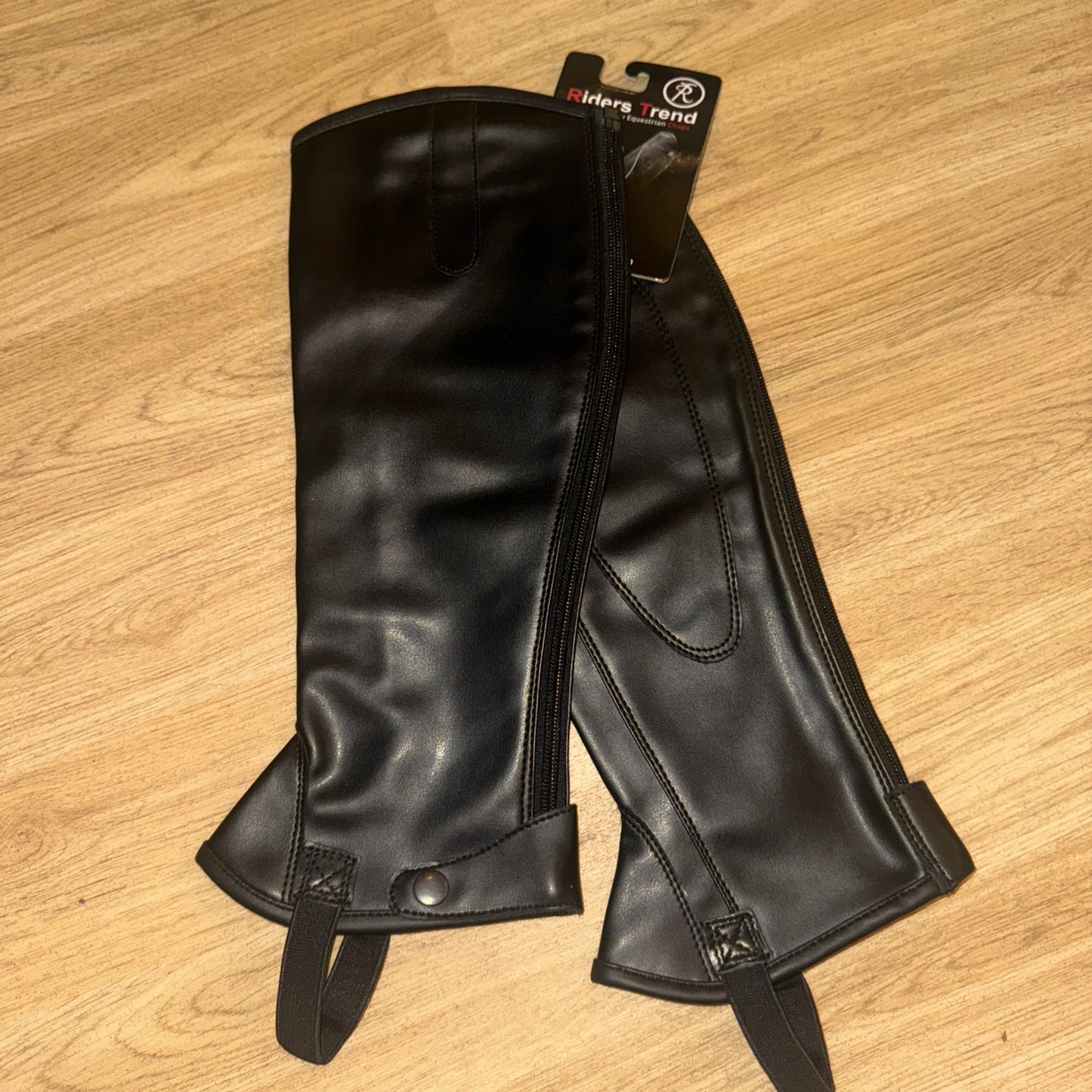 Brand New Black Half Chaps - Small - CLEARANCE