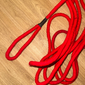 Red Natural Horsemanship Rope Line - Lunge Line