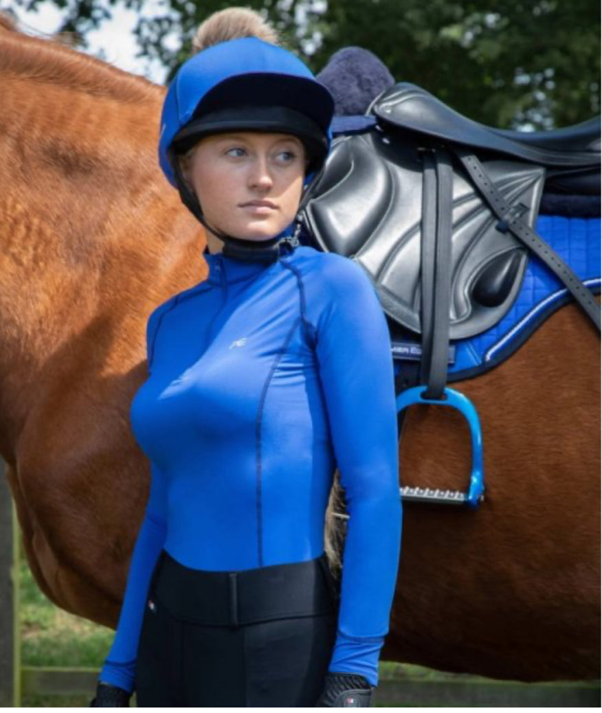 Premier Equine Jersey Hat Silk with Faux Fur Pom Pom .