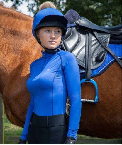 Premier Equine Jersey Hat Silk with Faux Fur Pom Pom .