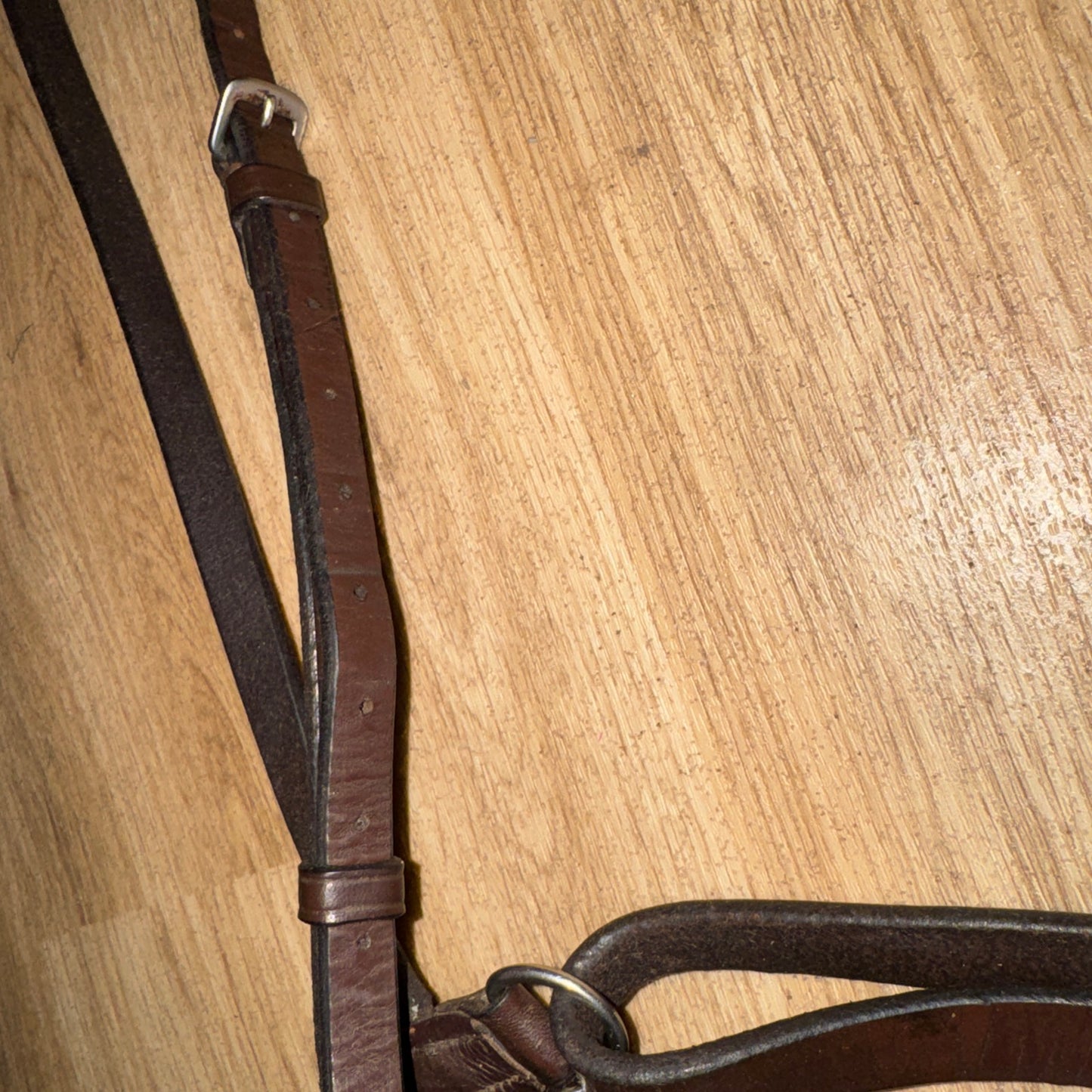 Full Size Havana Brown English Leather Noseband | Second Hand Tack Bridle #755