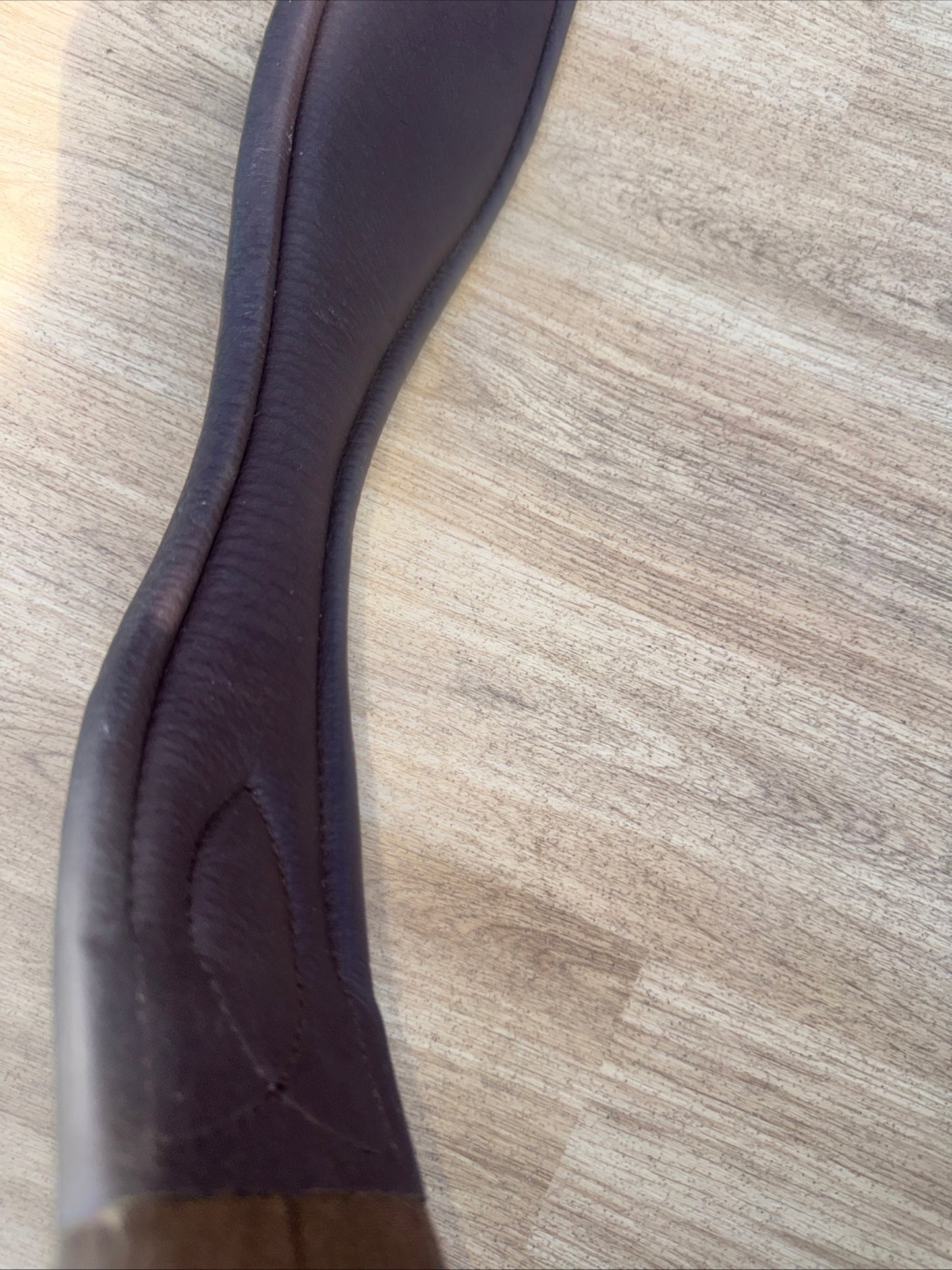Brown Shaped 38” Leather Girth | Elasticated