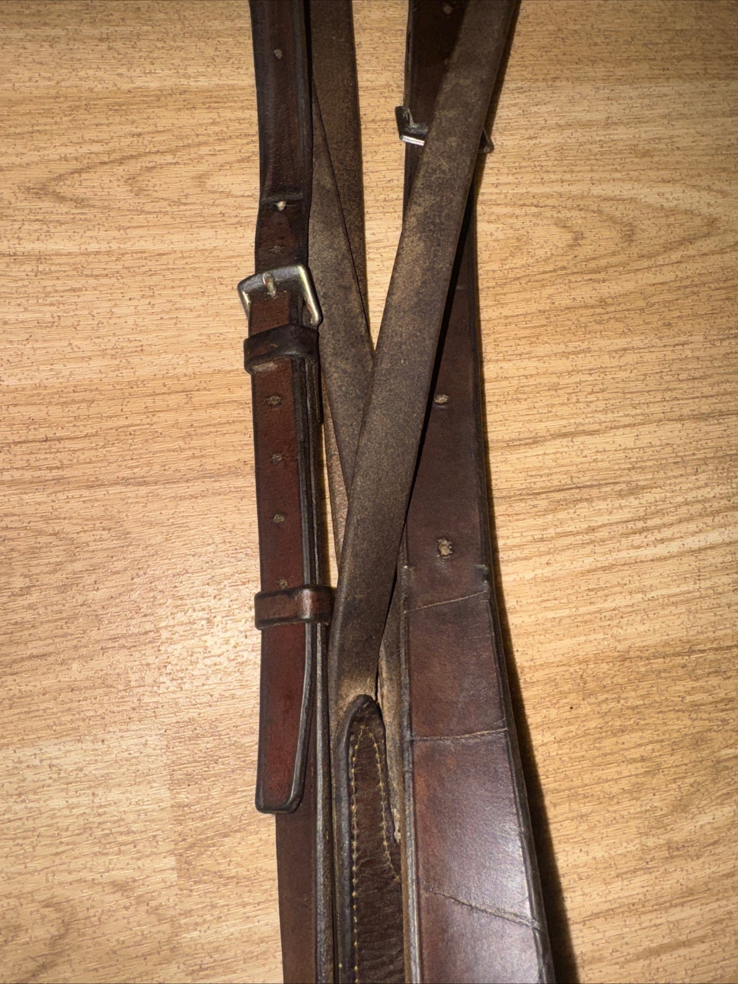English Brown Leather Full Size Running Martingale #45
