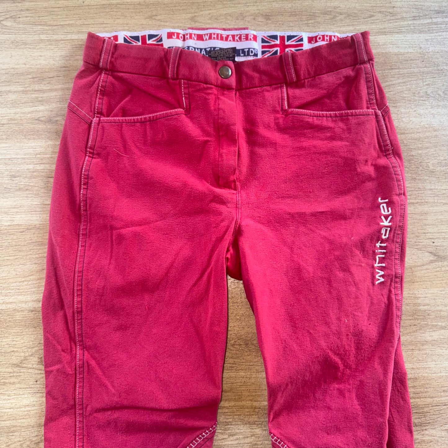 Whitaker Red Denim Style Ladies 28” Breeches