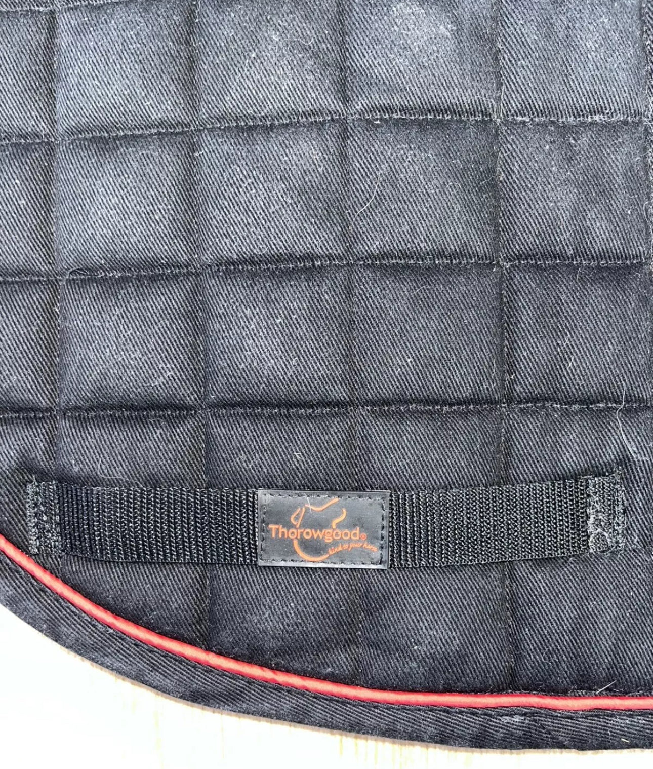 Thorowgood Waffle Black Size Cob Saddle Pad