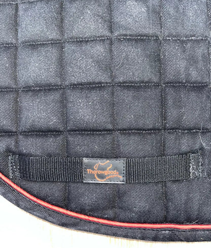 Thorowgood Waffle Black Size Cob Saddle Pad