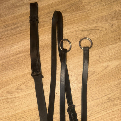 Cameo Leather Full Size Black Running Martingale #34