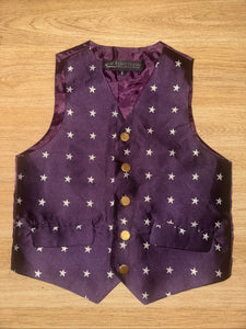 Equetech Purple Stars Childs Showing Waist Jacket - Small