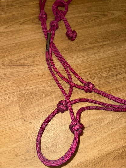 Double Diamond Pink Rope Halter – Natural Horsemanship Training Halter