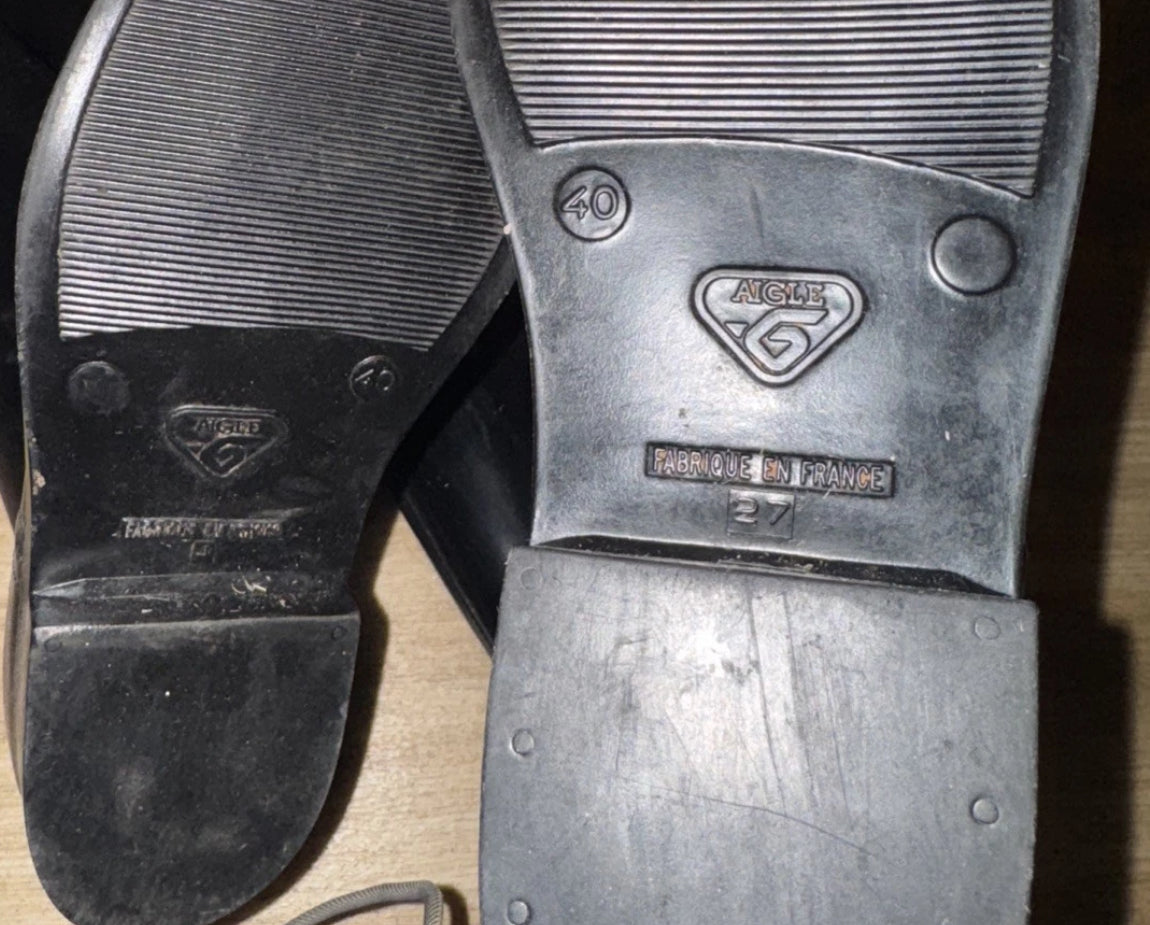 Aigle Long Rubber Riding Boots - SIZE 6