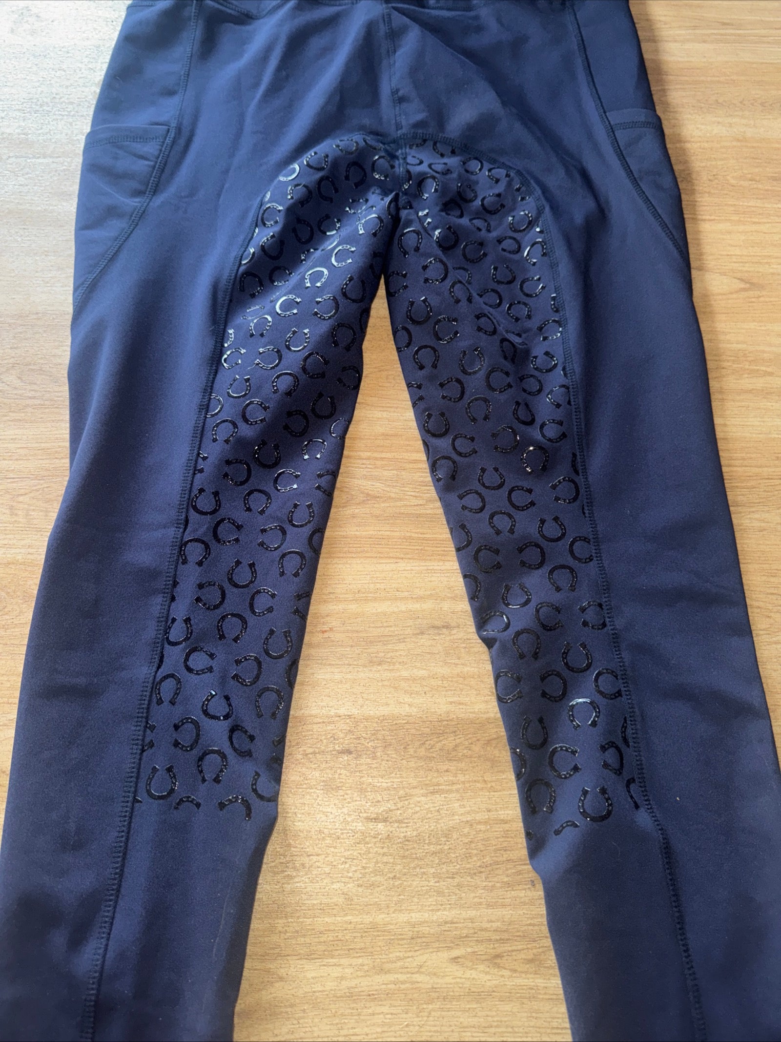 Avon Equine Navy Silicone Tights - Ladies 3XL - Horseshoe Grip