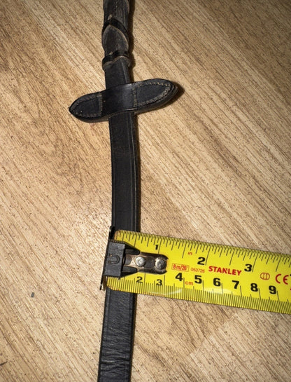 English Leather Full Size Rubber Lined Laced Reins #57 SHOW