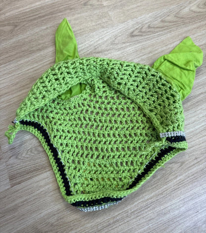 Horzehoods Cob Size Green Fly Veil Ears #13