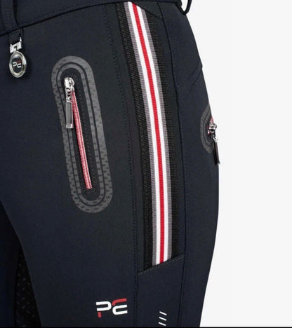 Premier Equine Mini Ralla Girl's Full Seat Gel Breeches - Black RRP £56