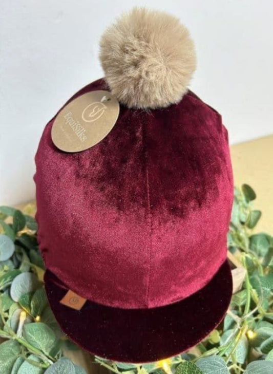 EQUISILKS CRUSH VELOUR WINE HAT COVER