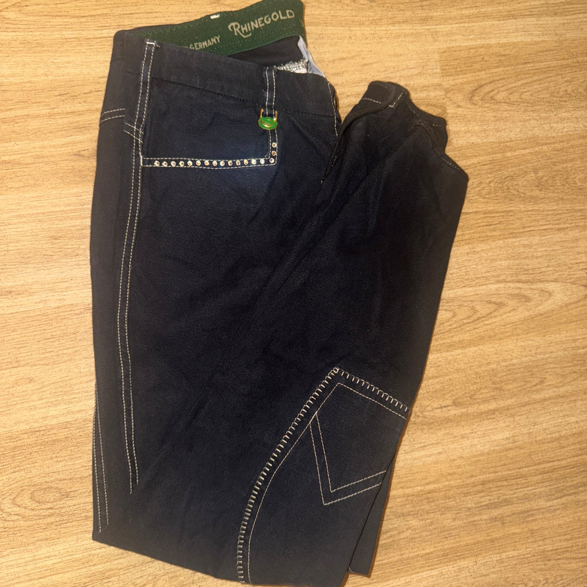 Rhinegold Bling Diamanté Black 30” Breeches