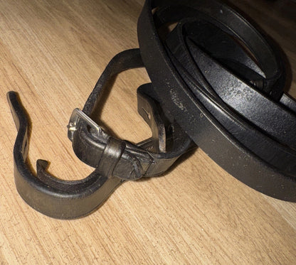 Full Black English Leather Reins #42