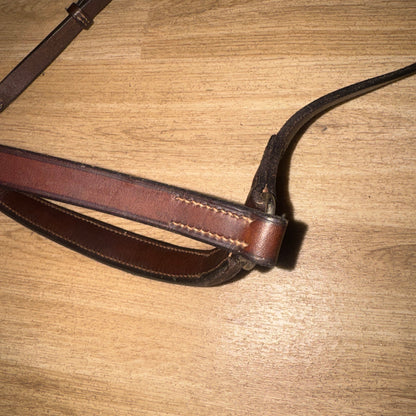 English Leather Size Full Traditional Drop Noseband | Second Hand Horse Tack #11