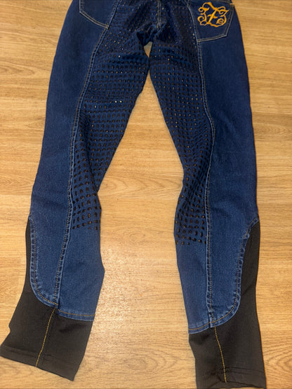 Denim Stretch Full Gel Seat Breeches - Ladies 26”