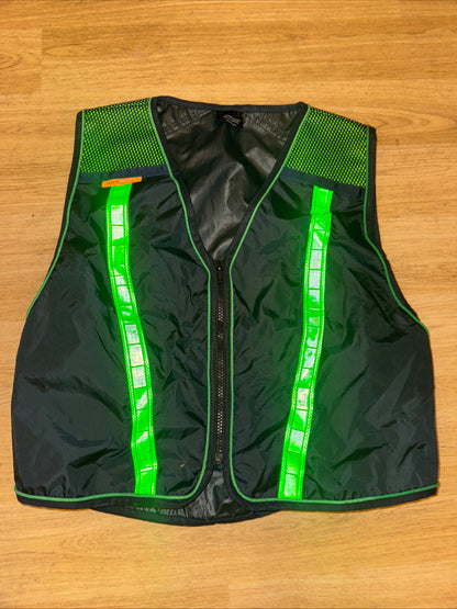 Airowear Green Reflective Hi Viz Vest - Zip Up - Medium