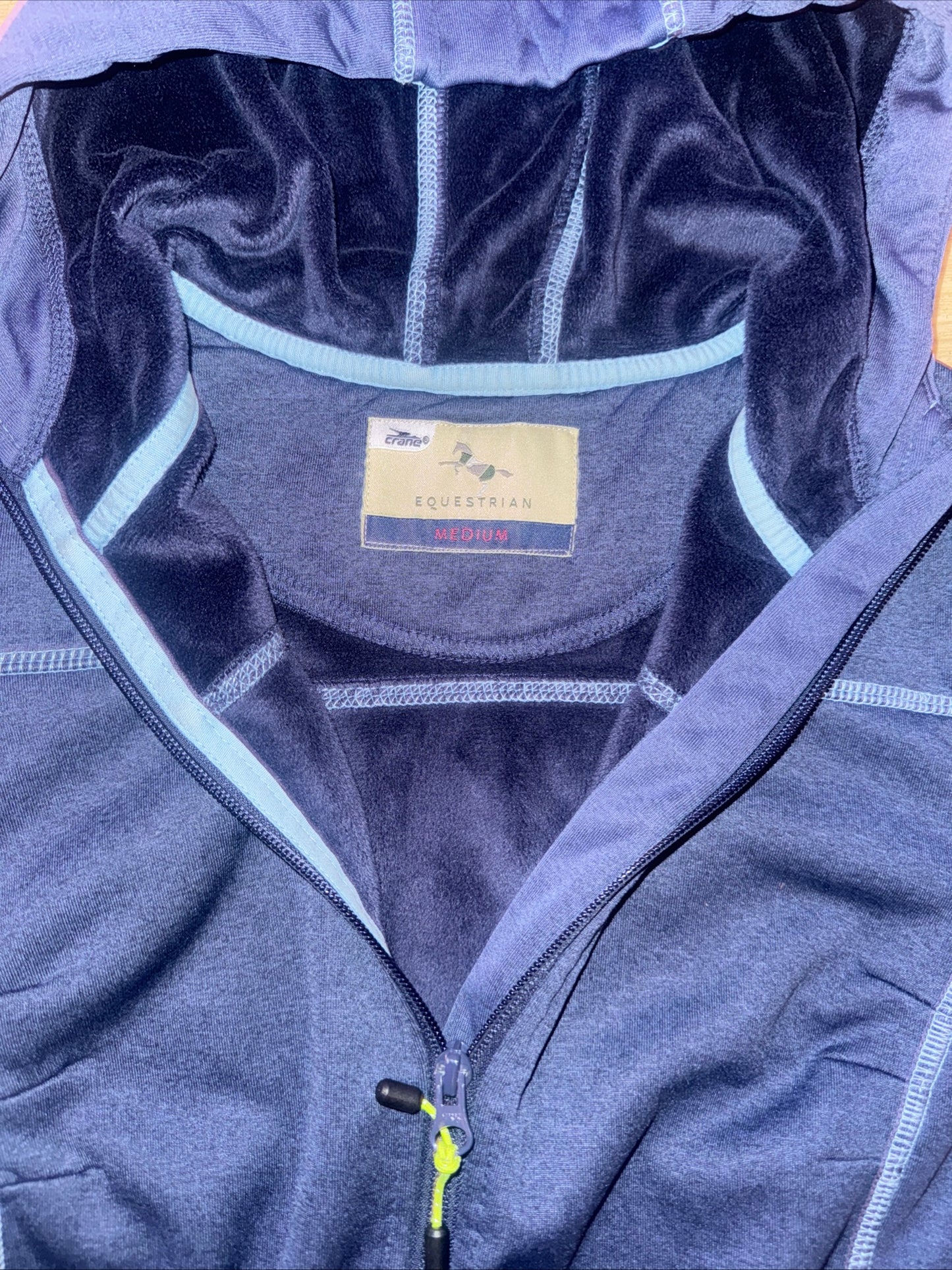 Crane Equestrian Blue Ladies Medium Fleece Lined Jacket