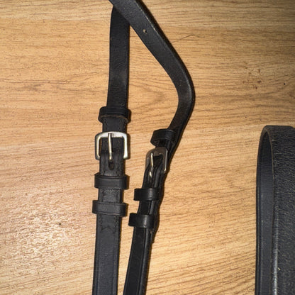 Black Plain Full Size Show Reins #1223