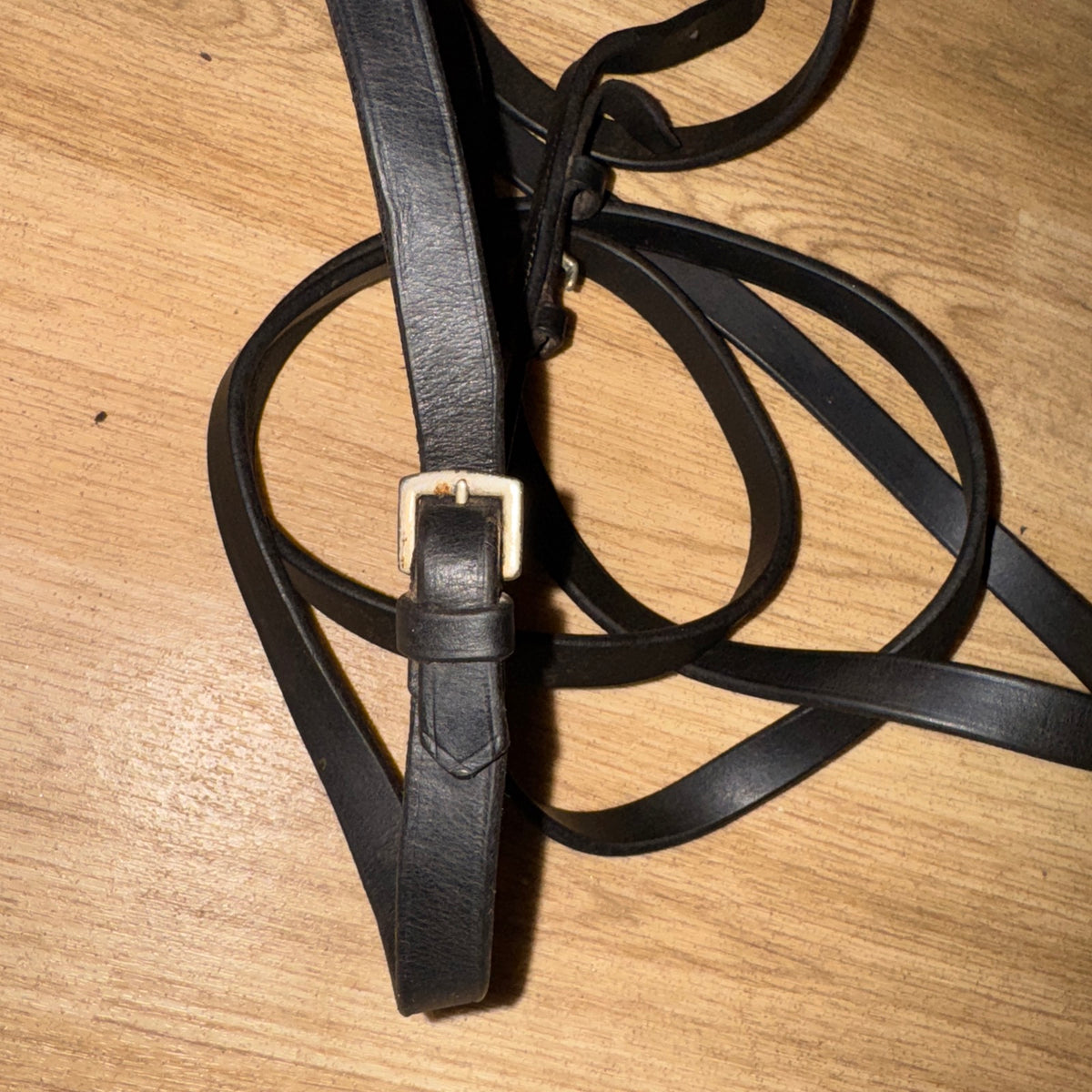 Plain English Leather Black Show Reins - Full #1224