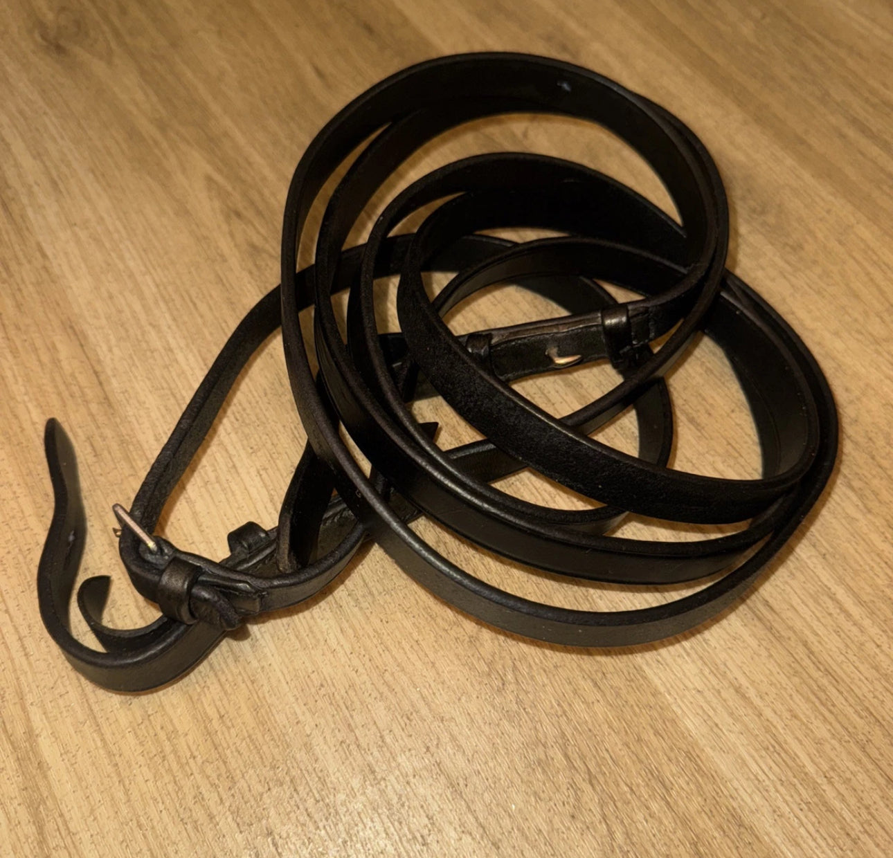 Full Black English Leather Reins #42
