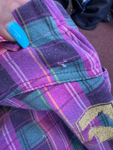 Requisite 7/8yrs Purple Check Jodphurs