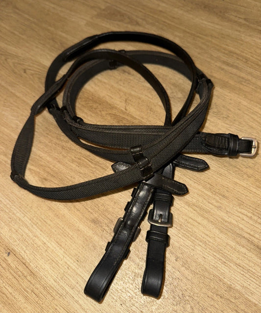 Full Size Black Continental Reins #66