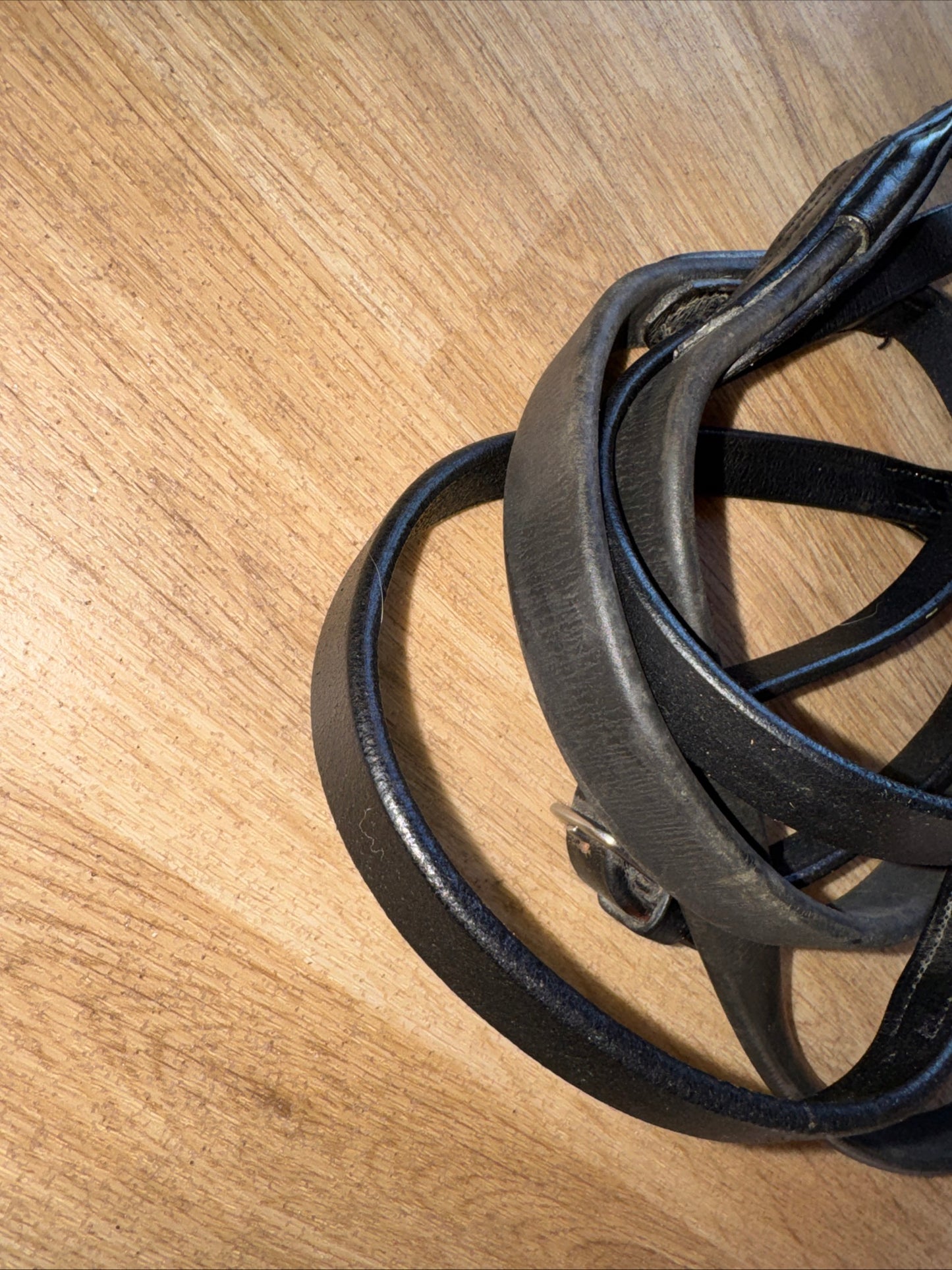 Full Size English Leather Smooth Rubber Reins #57 | Second Hand Tack