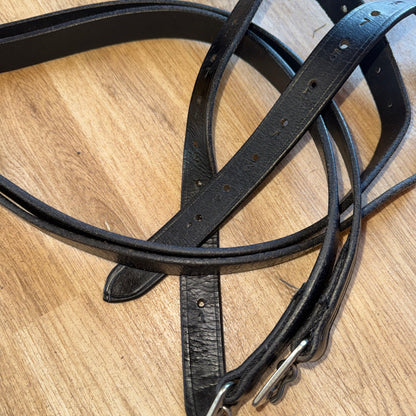 Black Leather 56” Stirrup Leathers #68 | Second Hand Tack