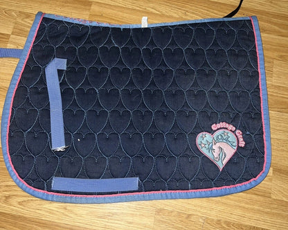 cottage craft pony heart saddle pad - free post