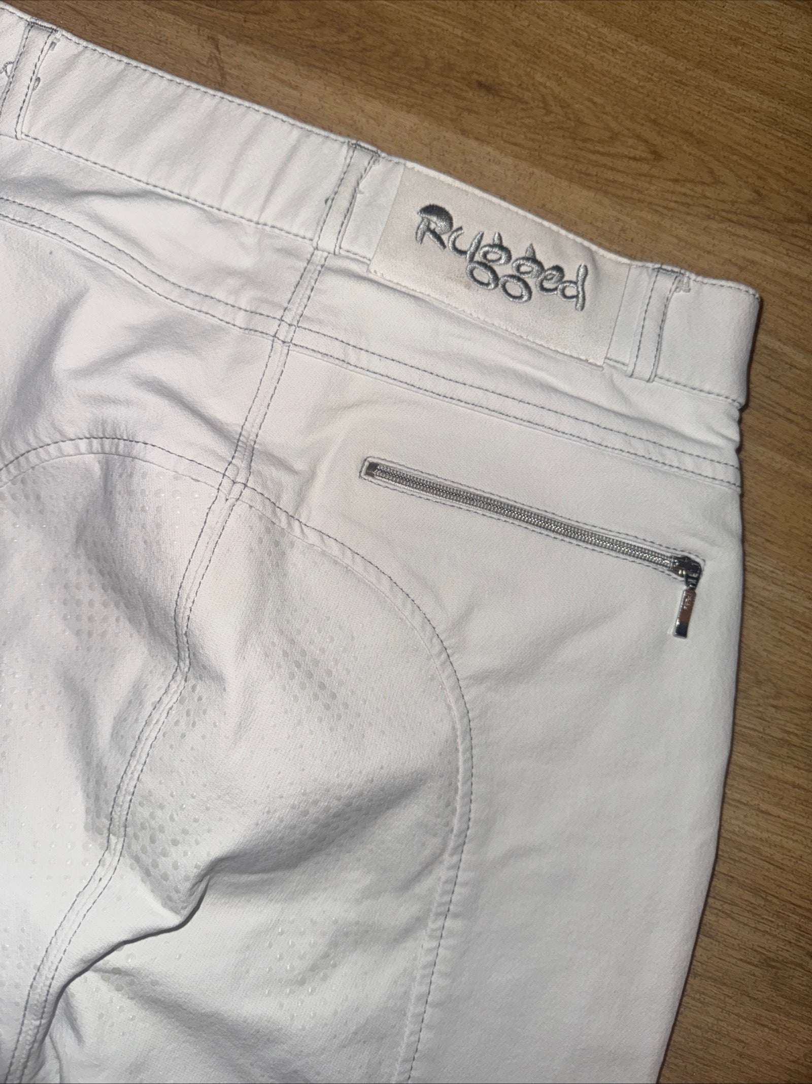Rugged White Silicone Grip Breeches 26” - COMPETITION RRP £79.99