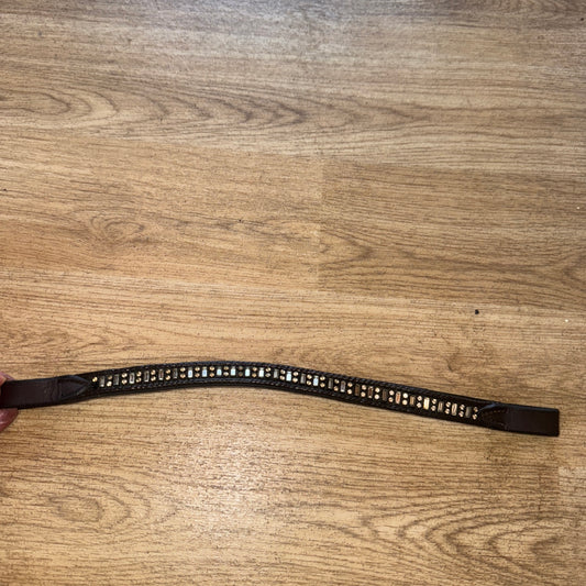 Brown English Pony Bling Browband #663