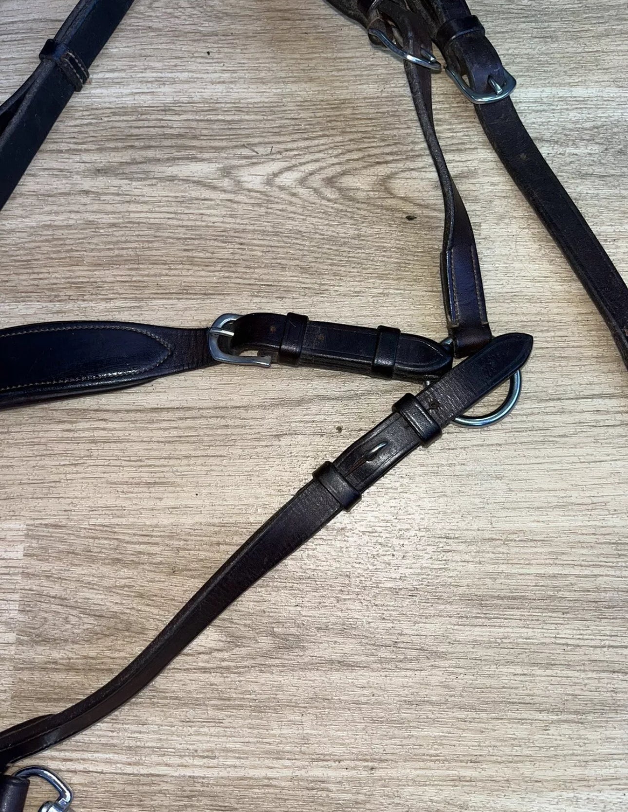 Acavallo 5 Point Brown Leather Full Size Breastplate #4
