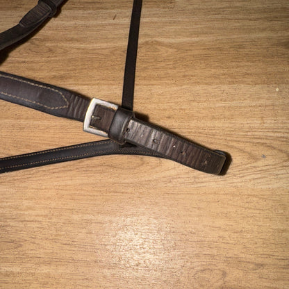 Full Size Brown Fancy Stitch English Leather Noseband #110