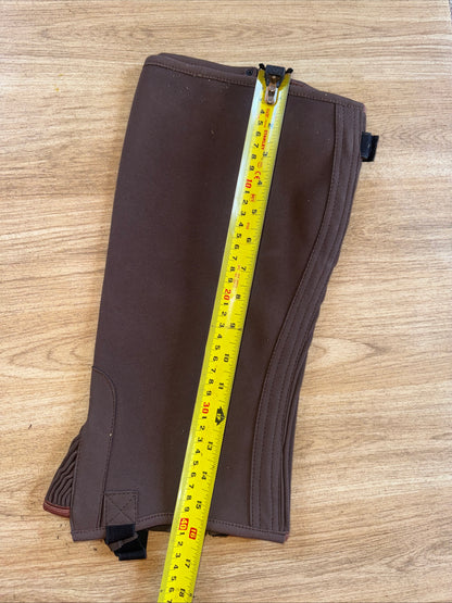 New Brown Suede Effect Half Chaps XL More XXL | Horse Riding Gear