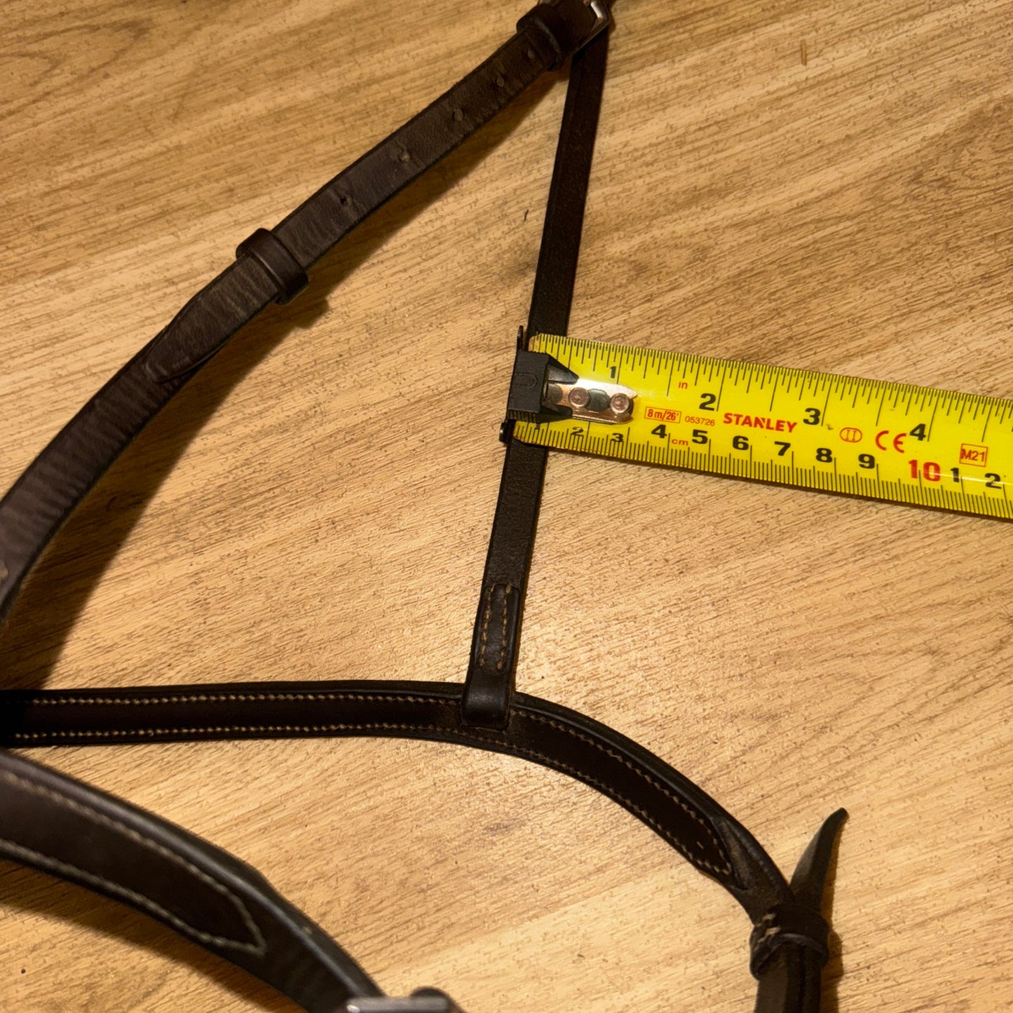 Full Size Brown Fancy Stitch English Leather Noseband #110
