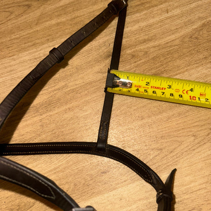 Full Size Brown Fancy Stitch English Leather Noseband #110