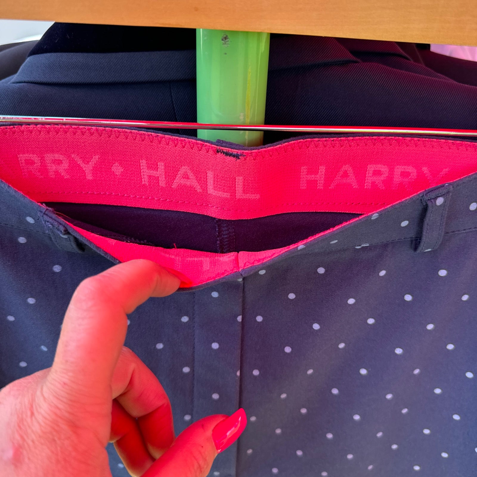 Harry Hall Blue Dotty Pull On Jodphurs D 26”