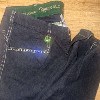 Rhinegold Bling Diamanté Black 30” Breeches