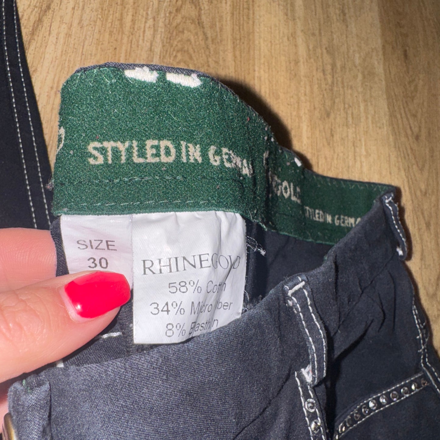 Rhinegold Bling Diamanté Black 30” Breeches