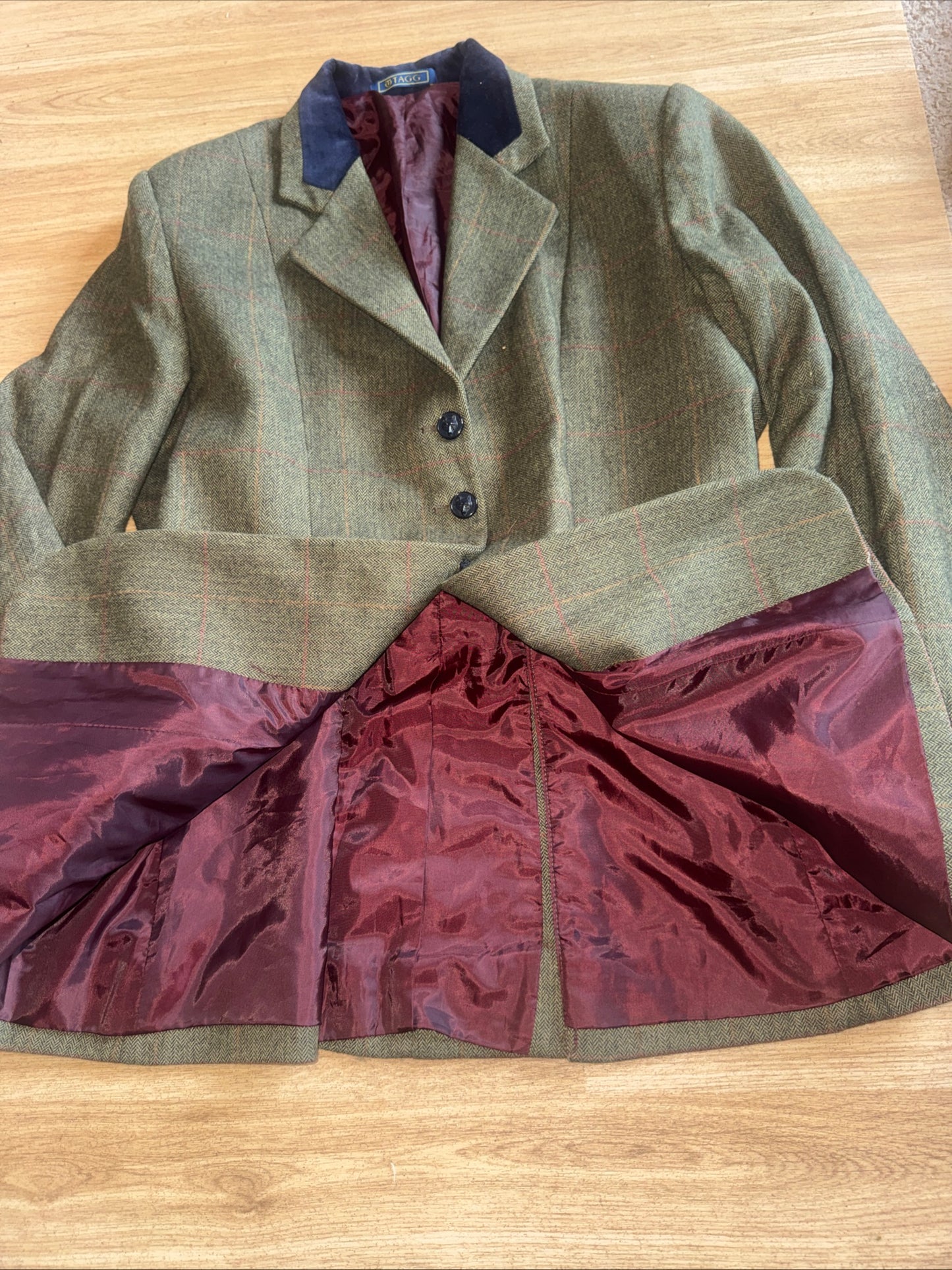 Tagg Dark Green Tweed Show Jacket Ladies 38” | Horse Show Showing #51