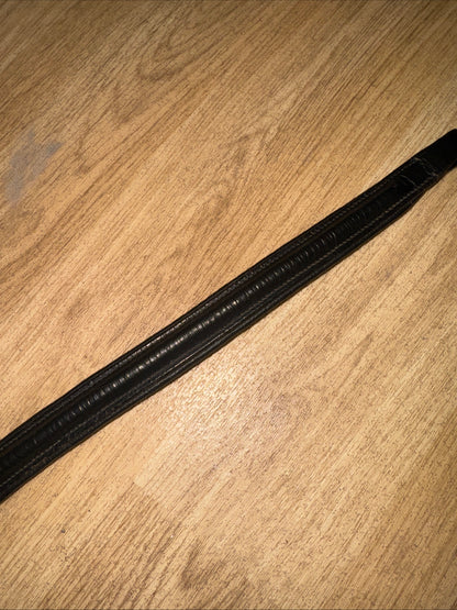 Black Leather Pony Size Browband #112